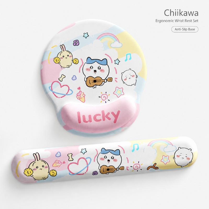Office Tech Accessories - Cute Chiikawa Ergonomic Mouse Pad Wrist