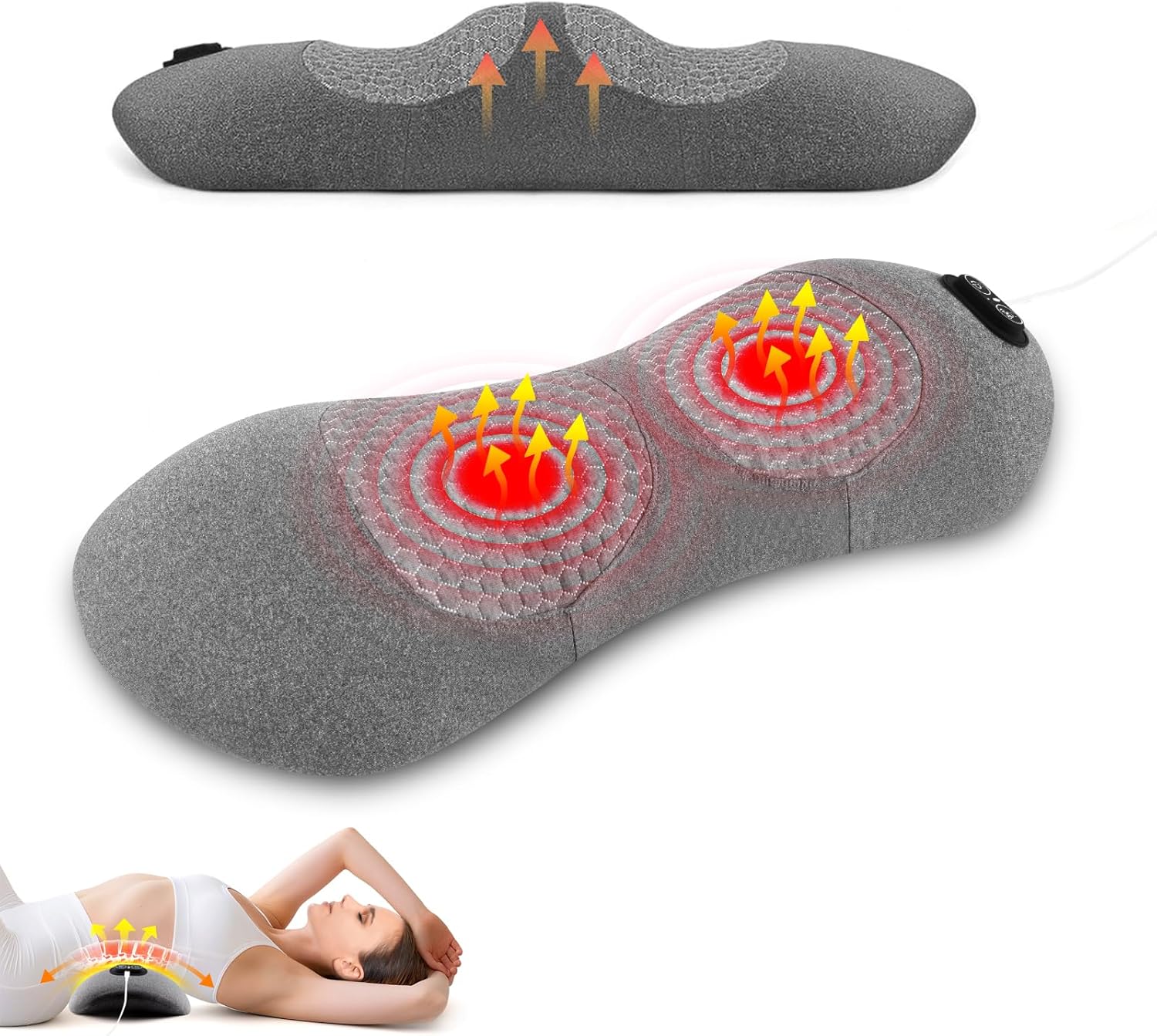 Office Technology - Electric Lumbar Support Pillow with Heat