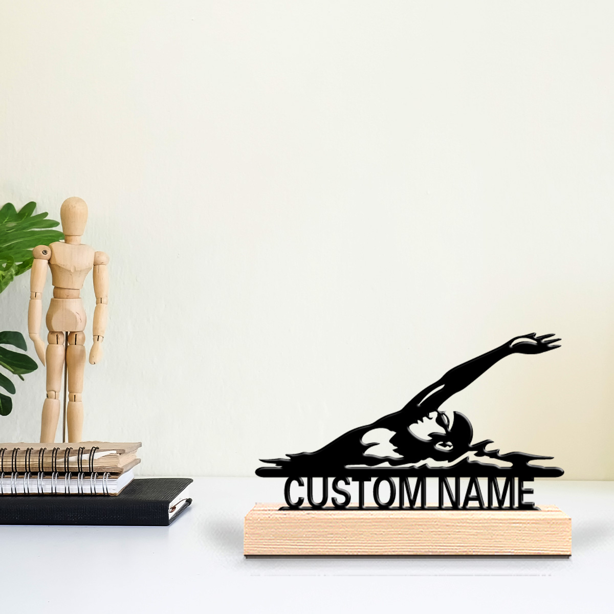 Office Technology - 1pc Fun Personalized Custom Swim Metal