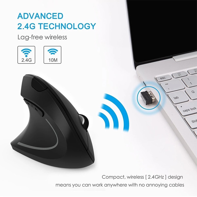 2.4G Vertical Wireless Ergonom - đánh giá và giá Ergonomic Mouse Vertical