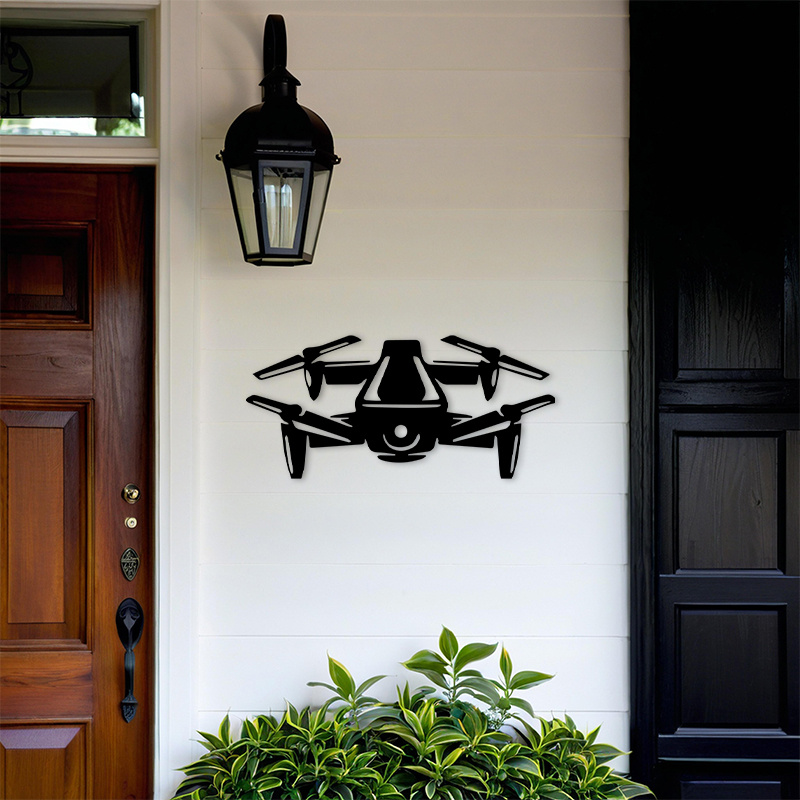 Drone Silhouette Metal Wall Ar - đánh giá và giá Office Tech Decor