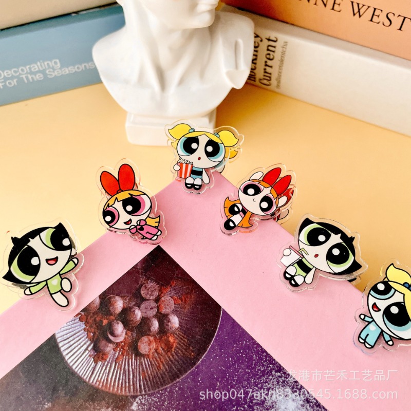 6PCS Kawaii The Powerpuffs Gir - đánh giá và giá Office Tech Accessories