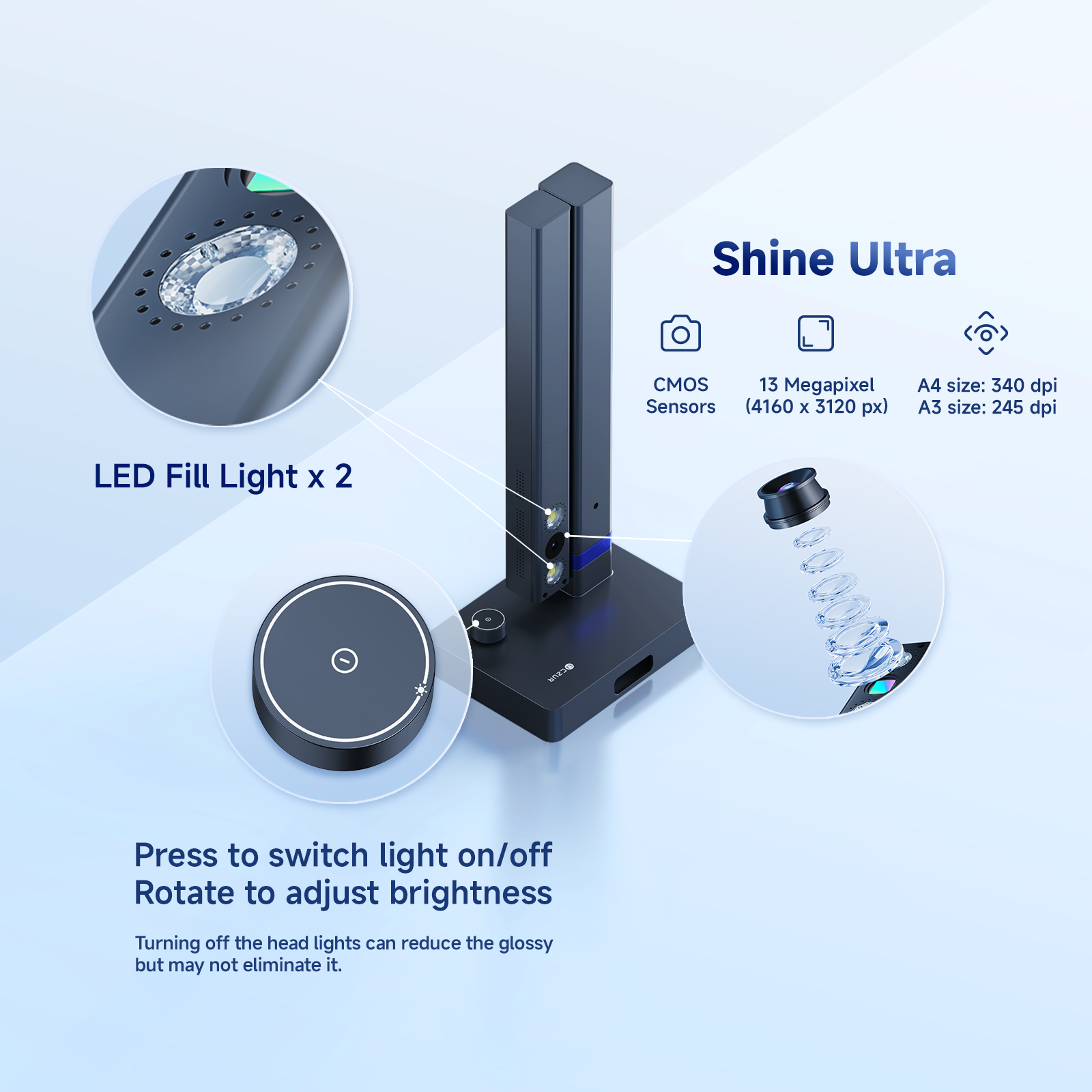 CZUR Shine Ultra Portable 13MP - đánh giá và giá Office Technology