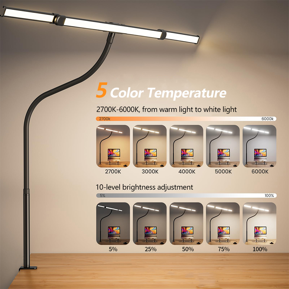 3-Head 16W LED Desk Lamp for H - đánh giá và giá Office Technology