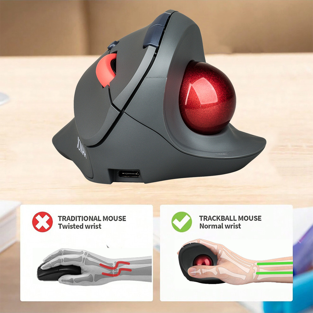 JOMAA Bluetooth + 2.4G Wireles - đánh giá và giá Ergonomic Mouse Vertical