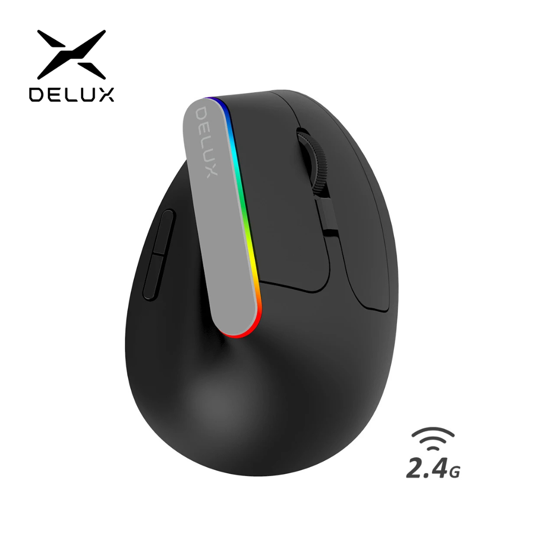 Delux M618C Wireless Silent Er - đánh giá và giá Ergonomic Mouse Vertical