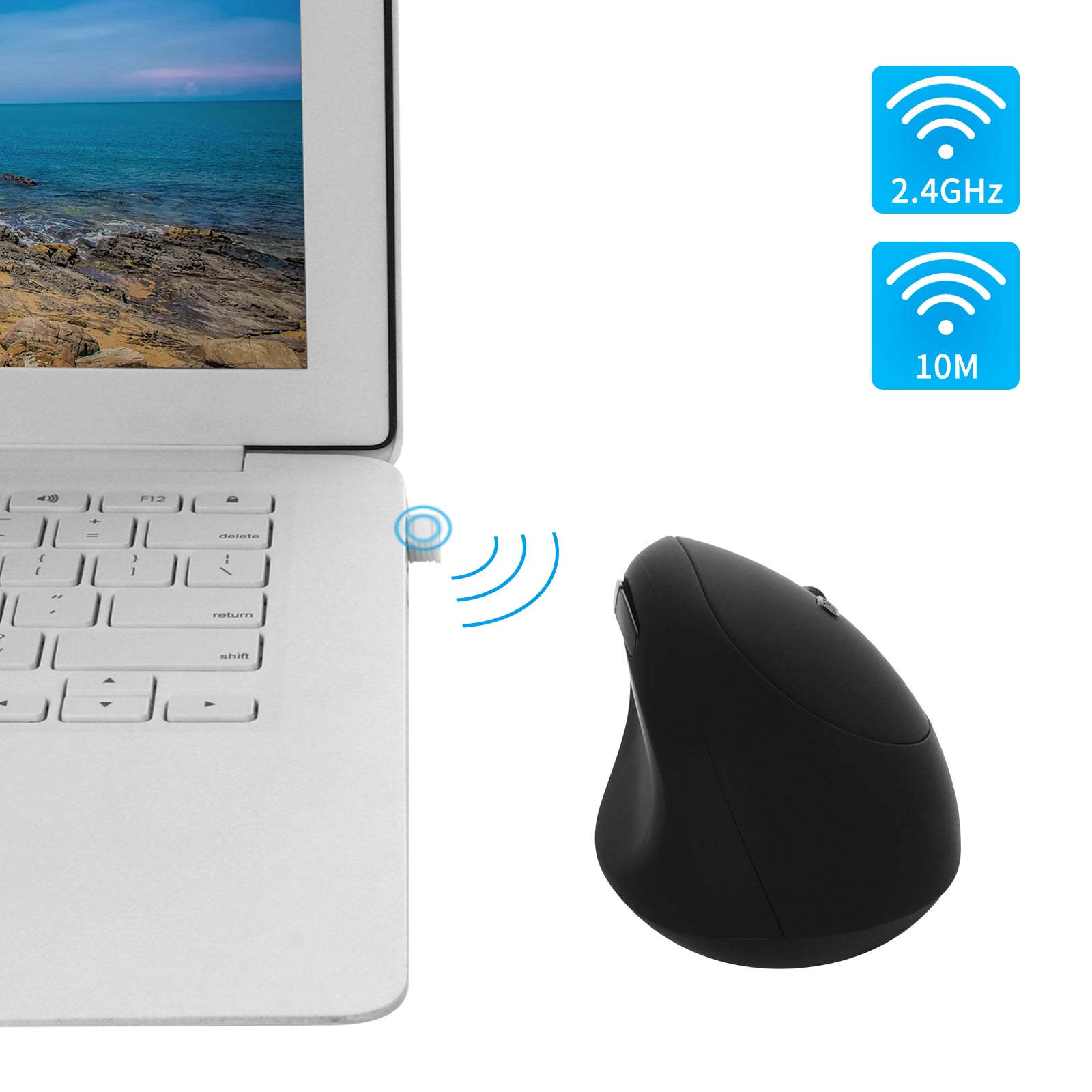 Wireless 2.4G Mouse DPI Adjust - đánh giá và giá Ergonomic Mouse Vertical