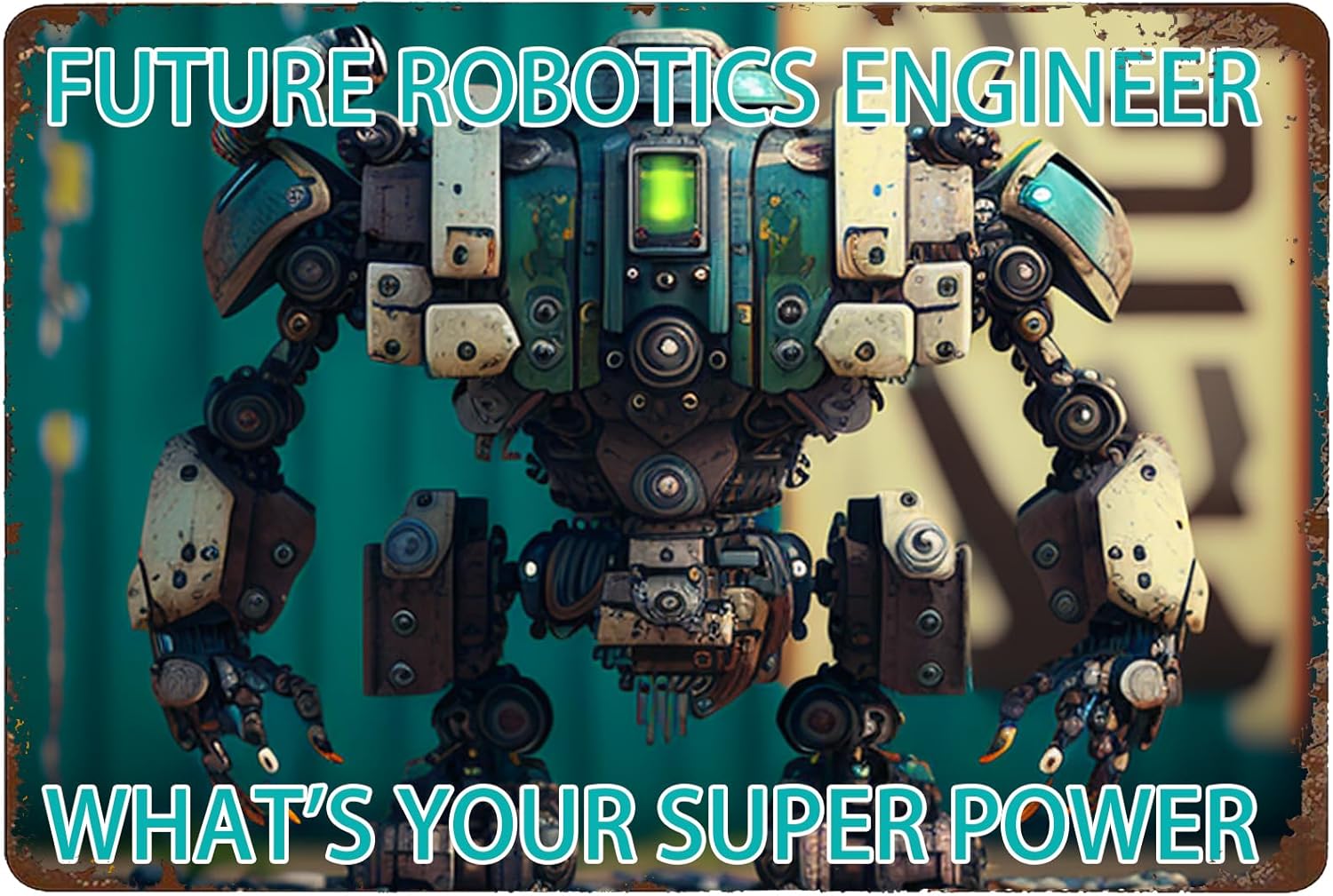 Robotics Engineer Metal Sign   - đánh giá và giá Office Tech Decor