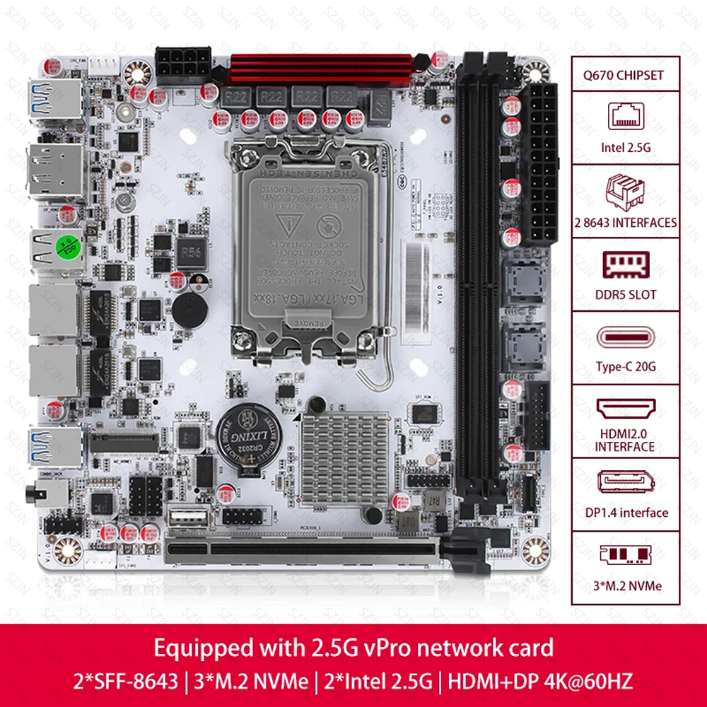 Q670 ITX NAS Motherboard Kit,  - đánh giá và giá Office Tech Typing