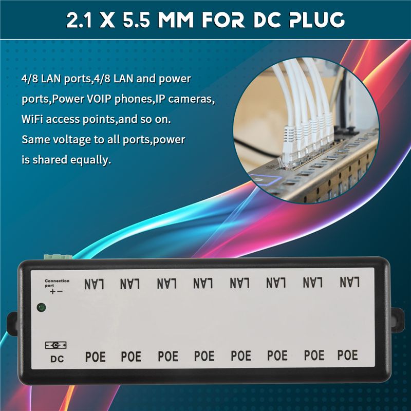 B03B-8 Ports Poe Injector Poe  - đánh giá và giá Power Over Ethernet